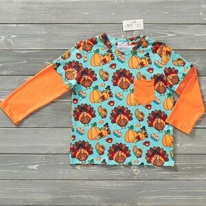 Pete & Lucy‎ Give Thanks Toddler Boy Long Sleeve Shirt Size 4T